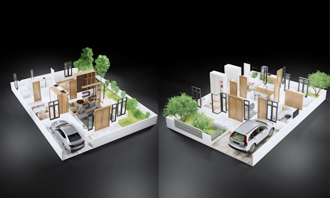 make 3d floor plan, 2d floor plan, rendering