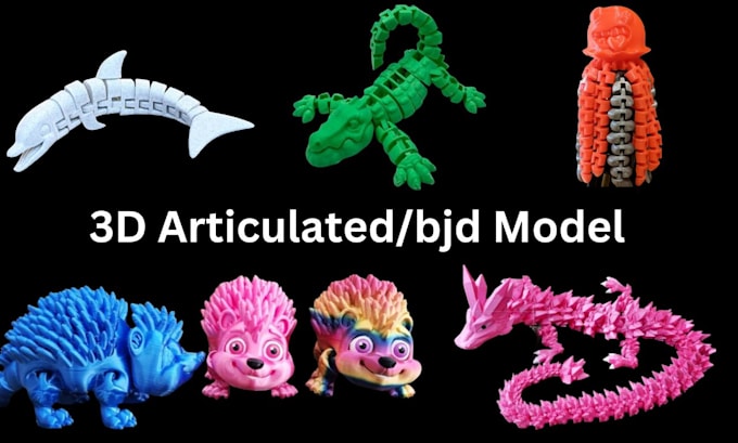 sculpt 3d bjd 3d toy design articulated model 3d doll for 3d printing