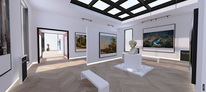 create your interactive art gallery or classroom for virtual reality and website