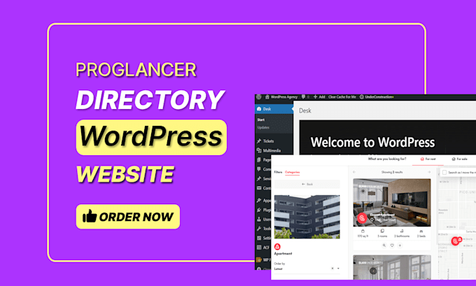 create wordpress website or listing website with acf