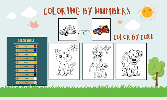 Create special color by code page for kids and adults by Mascaranew ...