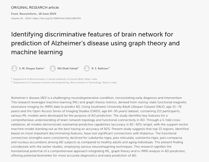write engaging neuroinformatics, bioinformatics scientific article or blog