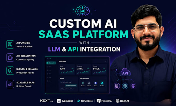 l develop a custom ai saas platform with llm and API integration