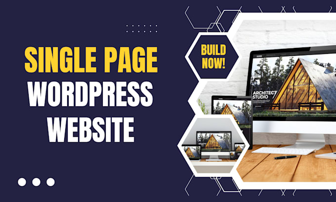 design wordpress single page, one page, squeeze page website with elementor pro