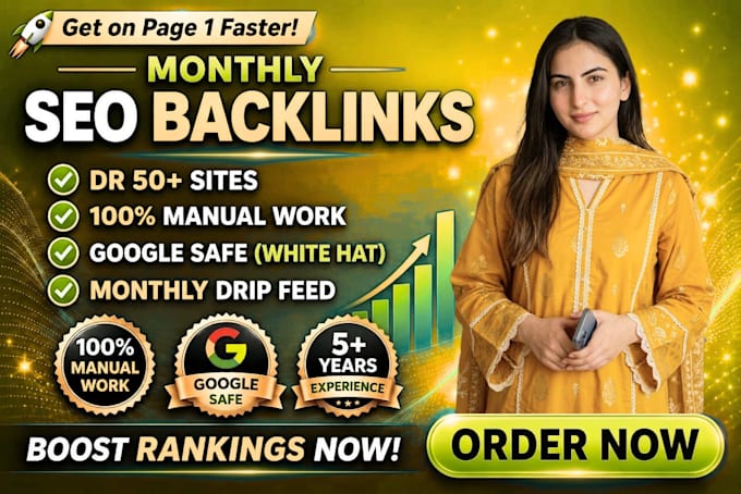 provide monthly off page service with white hat manual seo backlinks