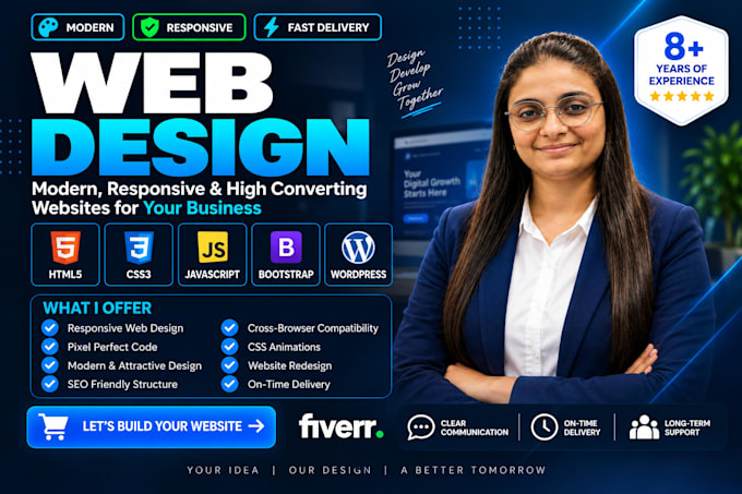 design a modern, responsive website tailored to your business