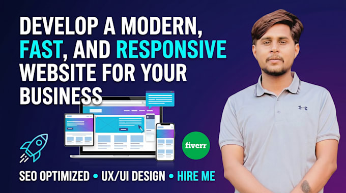 develop a modern, fast, and responsive website for your business