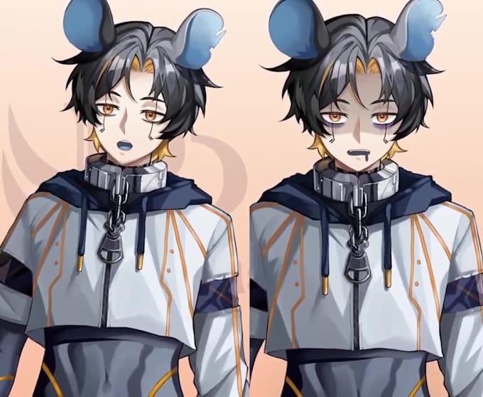 design and rigging anime style live2d vtuber model for streaming