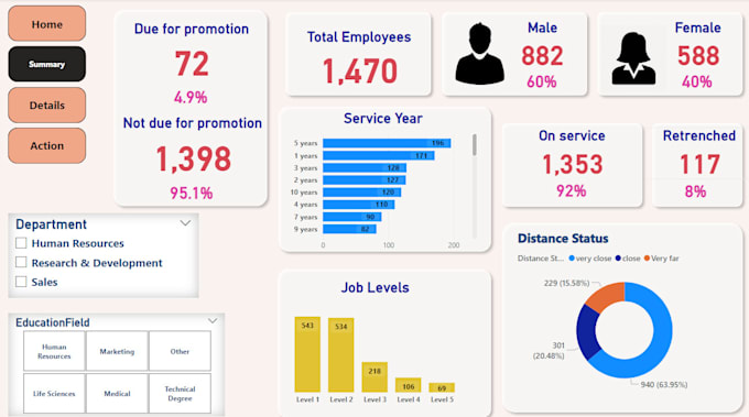 professional power bi dashboard and reports from any data source