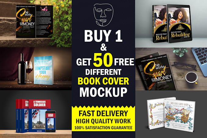 create 50 realistic 3d book cover mockup