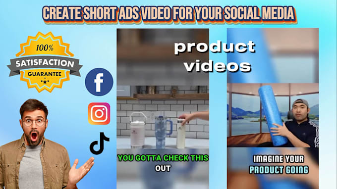 create shopify dropshipping video ads for tik tok facebook instagram video ads