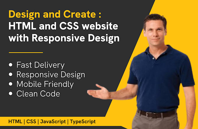 Build responsive html and css websites with clean code by Saeed ...