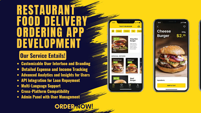 develop online food delivery app delivery app restaurant app food ordering app
