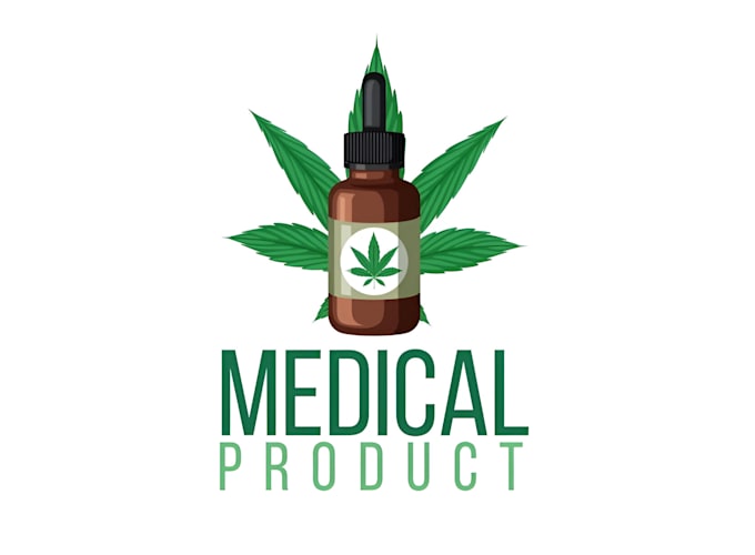 do cannabis weed marijuana hemp cbd oil logo design with all file