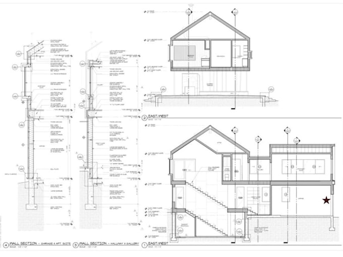 Sketch floor plans with stamp adu mep and hvac drawing for city permit ...