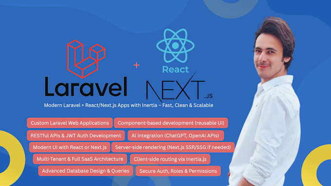 build laravel react or next js apps using inertia js
