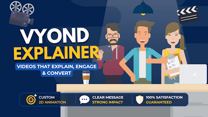 create a professional 2d vyond animated explainer video