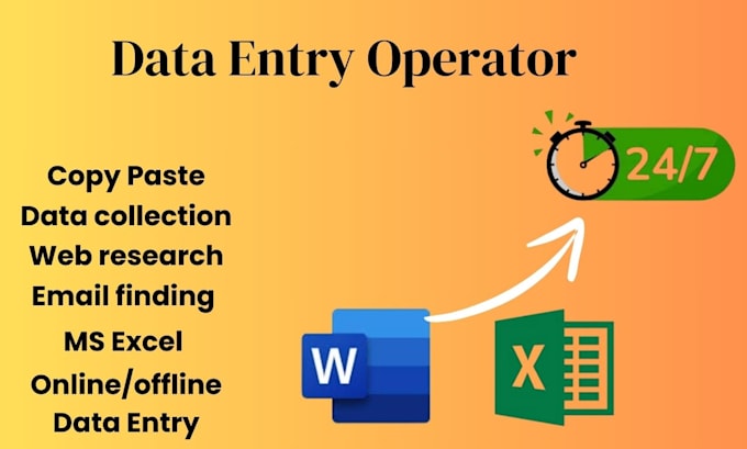 do excel data entry copy paste tasks web research and scraping