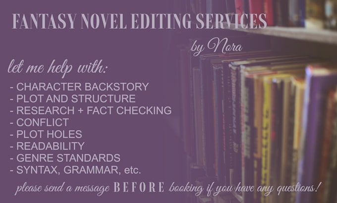 edit and beta read your fantasy or sci fi novel
