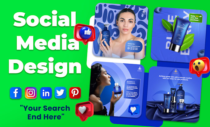 Do amazing instagram posts, social media posts design by Nadeegraphix ...