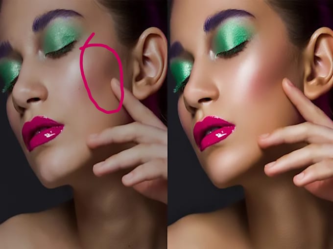 photo retouching, high end skin retouching and portrait retouching
