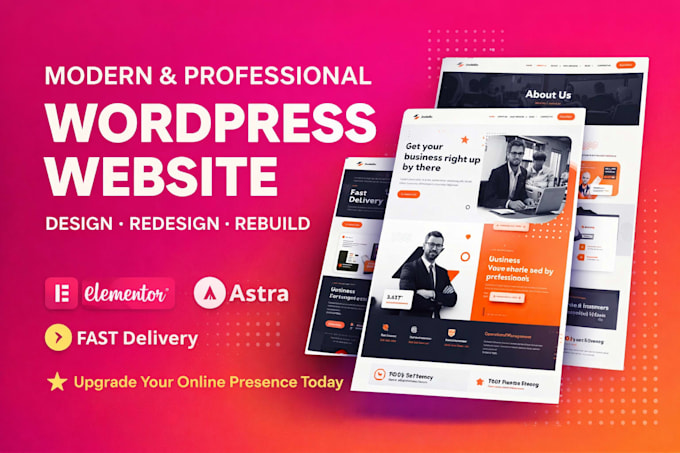 build rebuild and design or redesign wordpress website as your wordpress expert