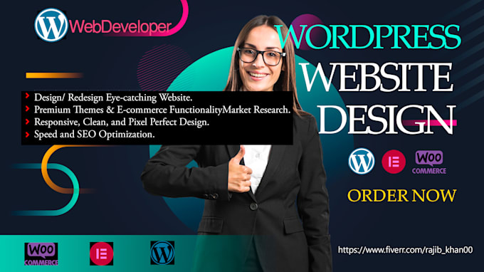 create wordpress website design, blog or website development