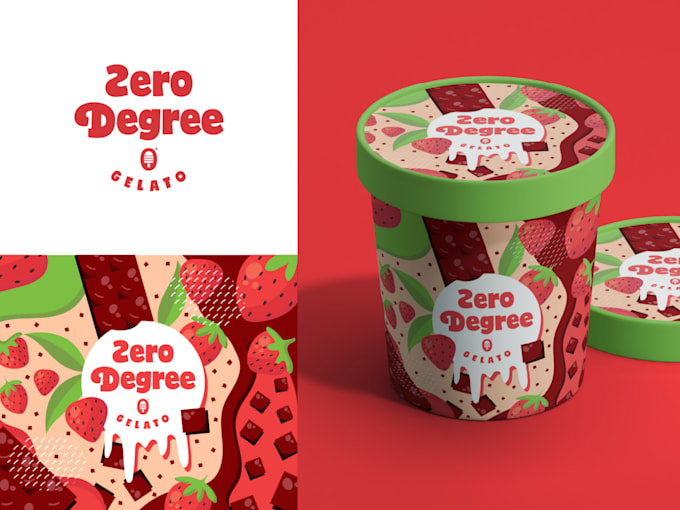 design premium ice cream packaging design