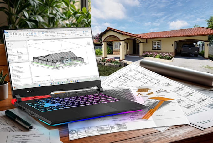 modeling and rendering a architectural plans
