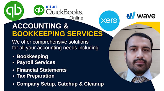 be your accountant for bookkeeping in quickbooks online, xero and ms excel