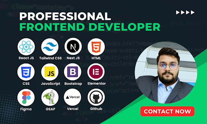 give service in frontend development and web design