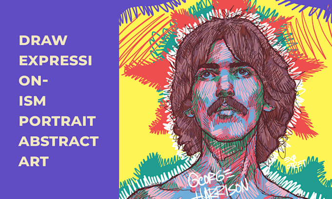 create portrait illustration in expressionism style