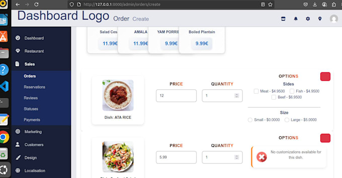 customize or add features to your tastyigniter or any other laravel site
