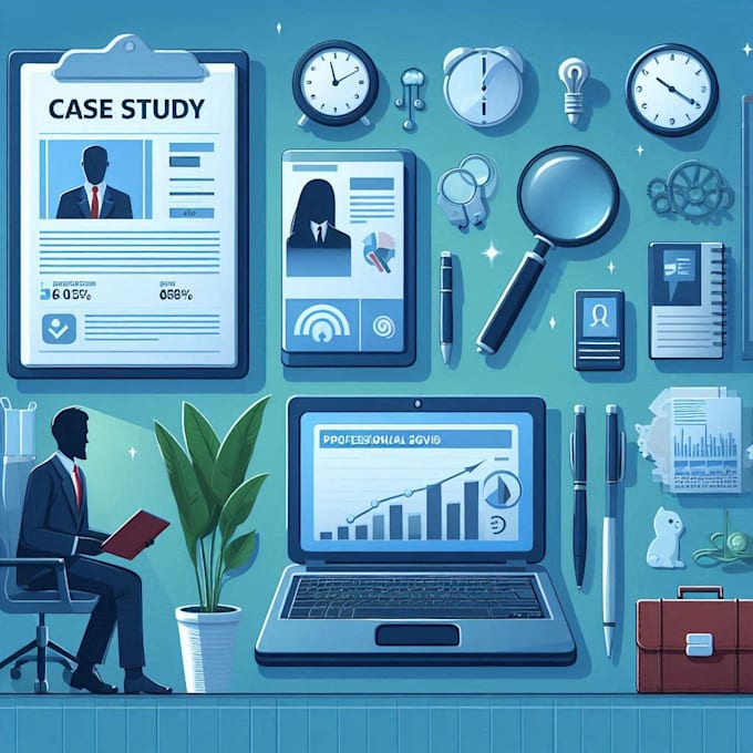 do case study analysis, business research and articles