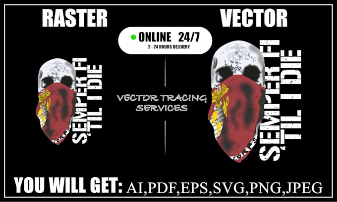 do professional manual vector tracing