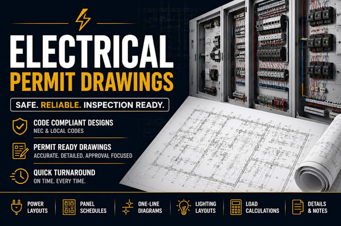 do electrical, lighting layouts, panel schedule and load calculations