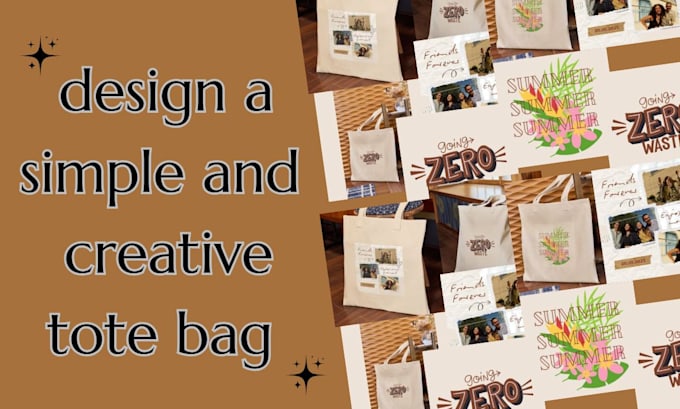 design a simple , creative tote bag