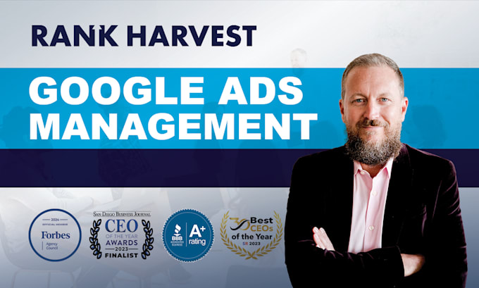 Set up and manage your google ads ppc campaigns by Rankharvest | Fiverr
