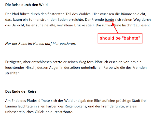 proofread your german text, app, game or website