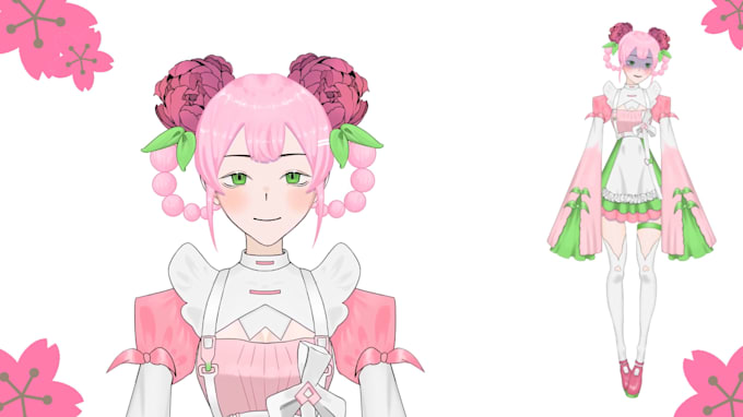 Design and rig pro live2d vtuber model for vtuber studio by Mirai ii