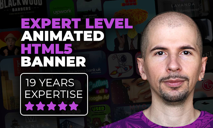 do animated HTML5 banner, not cheap, expert level ads
