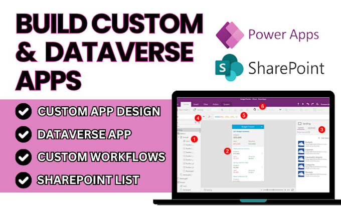 build custom power apps canvas apps power automate dataverse app sharepoint list