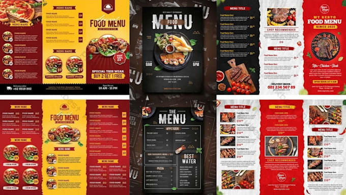 design modern restaurant menu redesign restaurant menu food menu flyer design