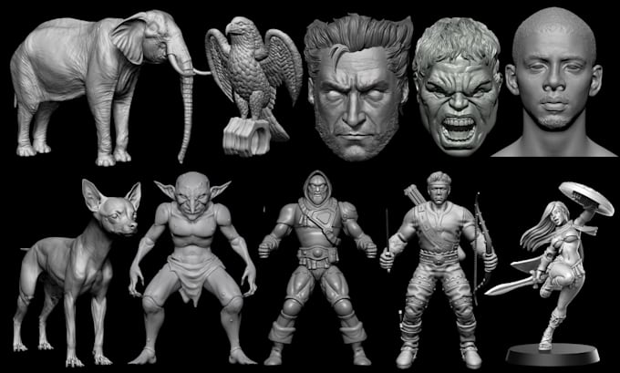 sculpt high quality 3d models characters statues toy figures stl 3mf 3d printing