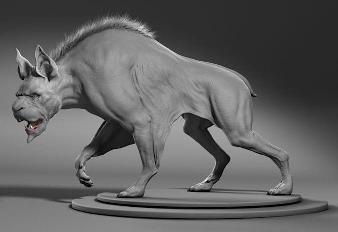 create realistic 3d animal model 3d creature with xgen hair, 3d animal animation