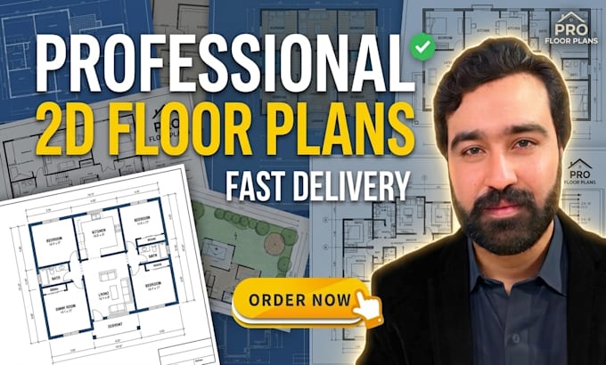 draw 2d floor plans, architectural design, redraw sketches in autocad, rendering