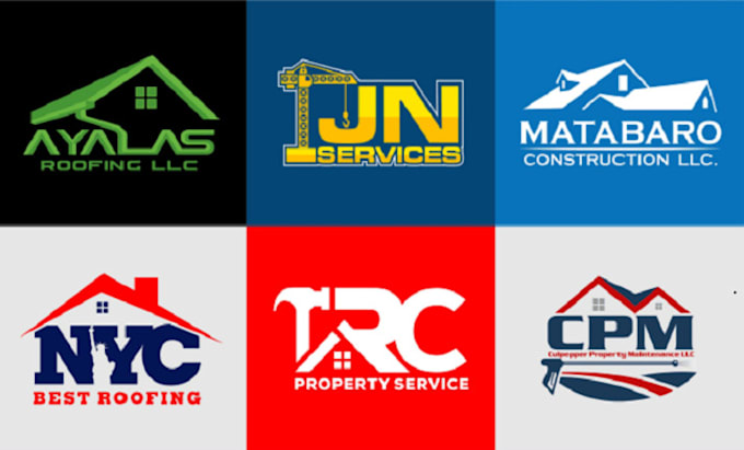 do roofing construction business logo