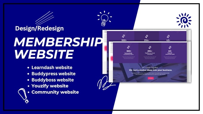 design membership website with buddypress, buddyboss, learndash, youzify, lms
