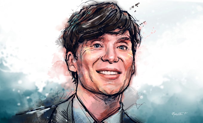 paint your portrait in watercolor sketch style