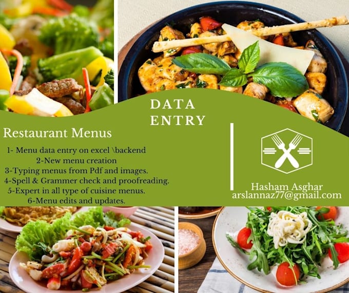 do restaurant menus data entry grubhub, ubereats, doordash, clover menu, wix